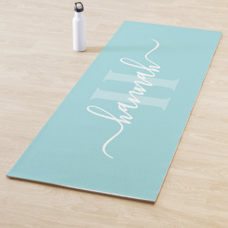Tapete De Yoga Monograma Feminino Grande em Letra de Forma