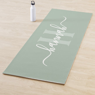 Tapete De Yoga Monograma Feminino Grande em Letra de Forma