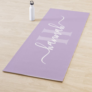 Tapete De Yoga Monograma Feminino Grande em Letra de Forma
