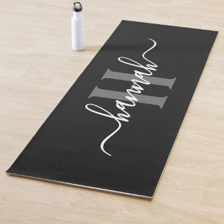 Tapete De Yoga Monograma Feminino Grande em Letra de Forma