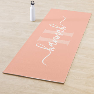 Tapete De Yoga Monograma Feminino Grande em Letra de Forma