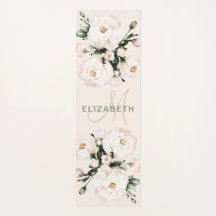 Monograma Floral Elegante Blush Watercolor