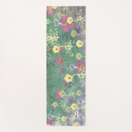 Tapete De Yoga Monograma Flores Selvagens Yoga Mat