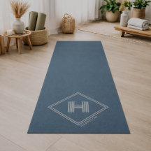Tapete de Yoga | Monograma Inicial Geométrico Mode