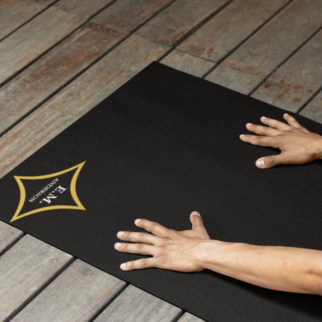 Tapete De Yoga Monograma minimalista moderno (Criador carregado)