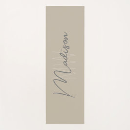 Tapete De Yoga Monograma Personalizado de Negrito Moderno