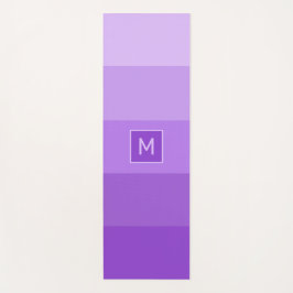 Tapete De Yoga Monograma personalizado Lilac Stripes