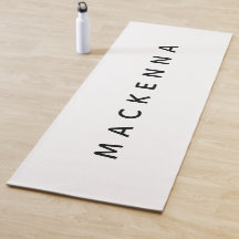 Monograma Personalizado Moderno Ioga Branco Preto