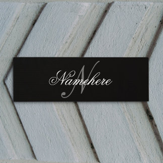 Tapete De Yoga Monograma Personalizado Único de Nomes Preto e Bra