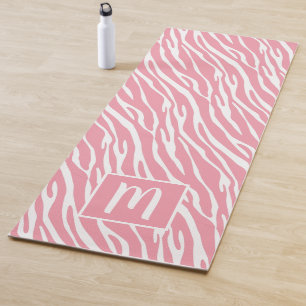 Tapete De Yoga Monograma Personalizado Zebra Cuta Stripe Arte Pad