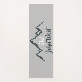 Tapete De Yoga Monograma personalizável de cadeia montanhosa dese