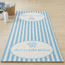 Monograma Préppy de Listra Azul e Branco Caprichos