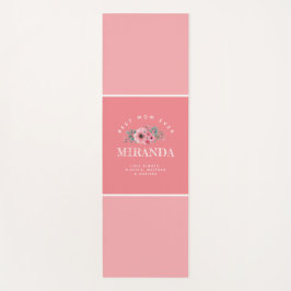 Tapete De Yoga Monograma Rosa Melhor Mãe Já Personalizada Ioga Ma