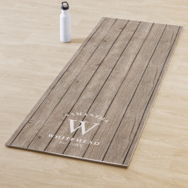 Tapete De Yoga Monograma Russo Madeira Clara Yoga Mat