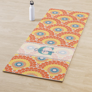Tapete De Yoga Monogramas Art Deco Aegean Summer Radiant Mandala