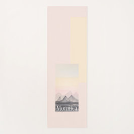 Tapete De Yoga Montanha de Arte de Alta Aquarela Monograma