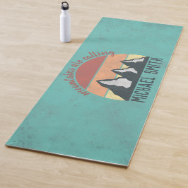 Tapete De Yoga Montes de pastos de safra chamam monograma