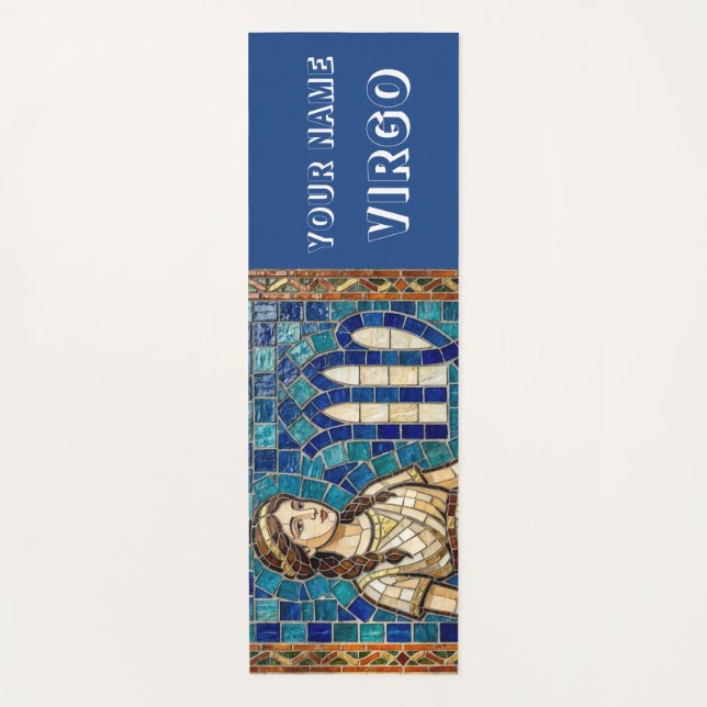 Tapete De Yoga Mosaico grego virgem (Frente)