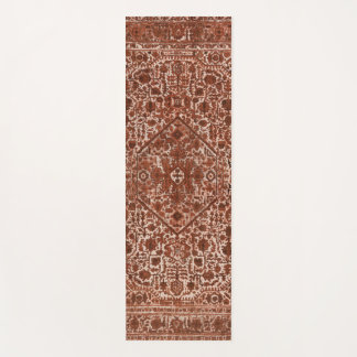 Tapete De Yoga motif antique oriental marron