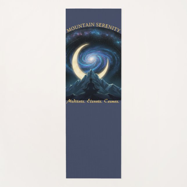 Tapete De Yoga Mountain Serenity Cosmic Meditation, Crescent Moon (Frente)