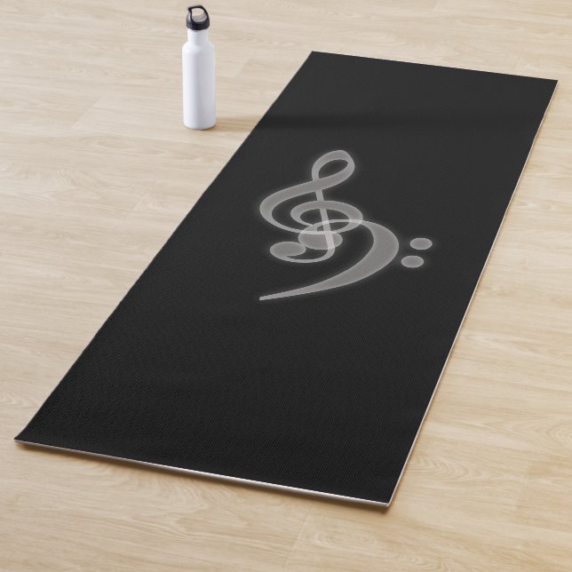 Tapete De Yoga Música - Treble Bass Clef Yoga Mat (In Situ)