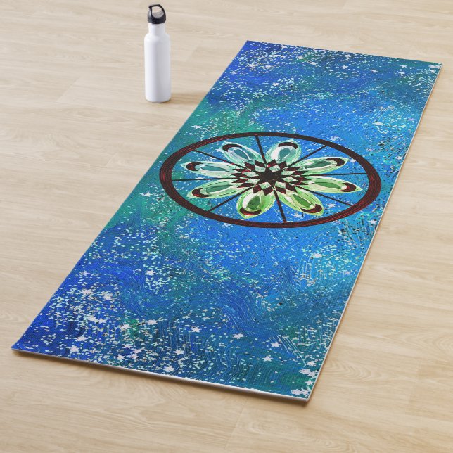 Tapete De Yoga Mystical Gem Lotus Wheel Glittery (In Situ)
