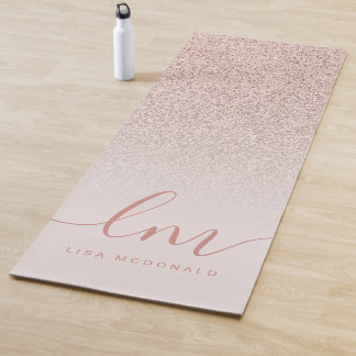 Tapete De Yoga Na moda blush pink ombre chic personalizado