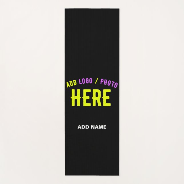 TAPETE DE YOGA NA MODA MODERNO PERSONALIZÁVEL NEGRO VERIFICADO CO (Frente)