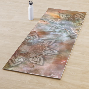 Tapete De Yoga Na moda Nebula Mandala Lotus