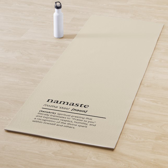 Tapete De Yoga Namaste Definition Beige Simple Modern Yoga Mat (In Situ)