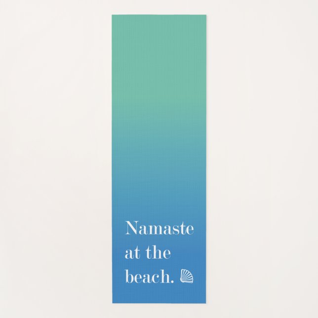 Tapete De Yoga Namaste Na Praia (Frente)