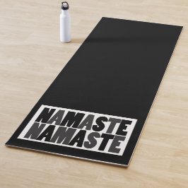 Tapete De Yoga Namaste: Preto e Branco