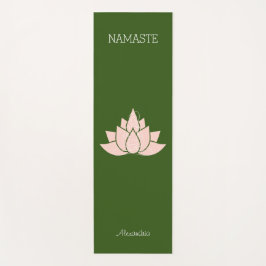 Tapete De Yoga Namaste Yoga, mulher com verde gráfico