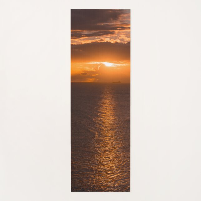Tapete De Yoga Nascer do sol sobre o Oceano Atlântico (Frente)