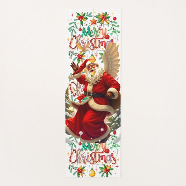 Tapete de Yoga Natal Feliz  ("A little Santa magic for your mat".)