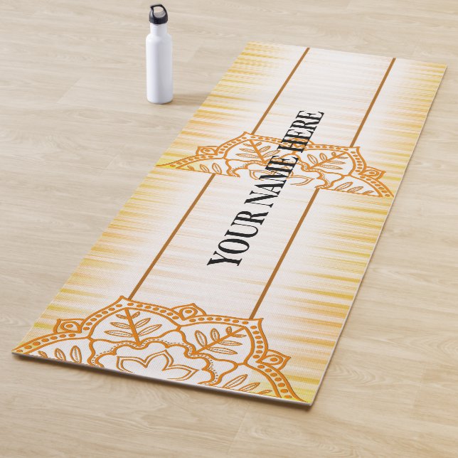 Tapete De Yoga Natural Mandala Floral (In Situ)