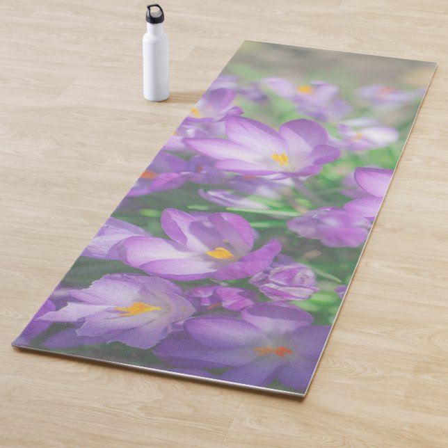 Tapete De Yoga Natureza Flores De Croco Roxo (In Situ)