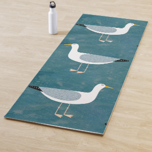 Tapete De Yoga Náutica de gaivotas