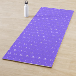 Tapete De Yoga Neon Blue Smile Pattern Yoga Mat