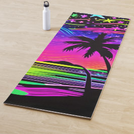 Tapete De Yoga Neon Night Beachscape
