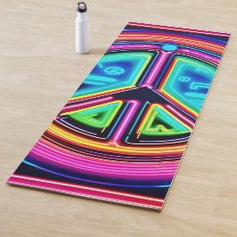 Tapete De Yoga Neon Peace Mandala
