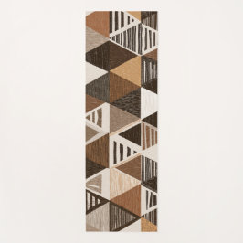Tapete De Yoga Nigerian patterns on a triangles background
