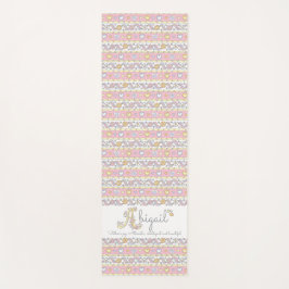 Tapete De Yoga Nome Abigail que significa ioga amarelo rosa