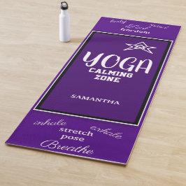 Tapete De Yoga Nome Branco Índigo