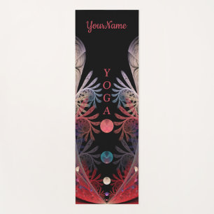 Tapete De Yoga Nome da Arte Fractal de Fantasia Moderna Abstrata
