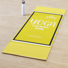 Tapete De Yoga Nome da Estrela Amarela Branca