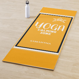 Tapete De Yoga Nome da Estrela Branca Laranja