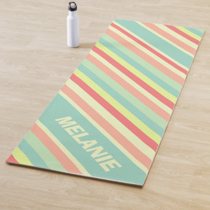 Tapete De Yoga Nome das faixas de diagnóstico coloridas do verã