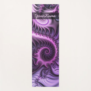 Tapete De Yoga Nome de Arte Fractal Roxo-Rosa-Legal vívido