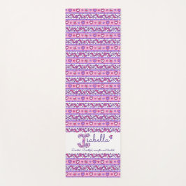 Tapete De Yoga Nome de Isabella significa ioga roxa rosa